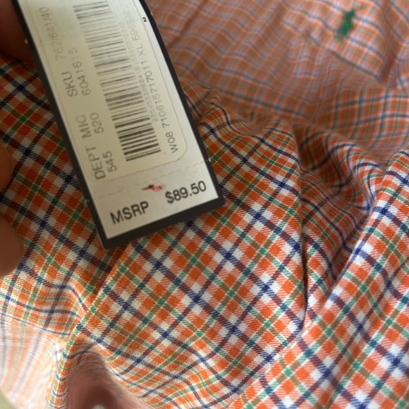 2 Men’s Ralph Lauren button down plaid shirts size XL never worn. - Picture 3 of 9